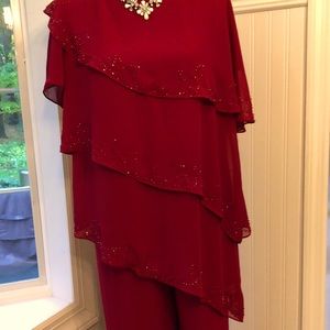 Stunning Beaded Tunic And Pant Set by Coldwater Creek